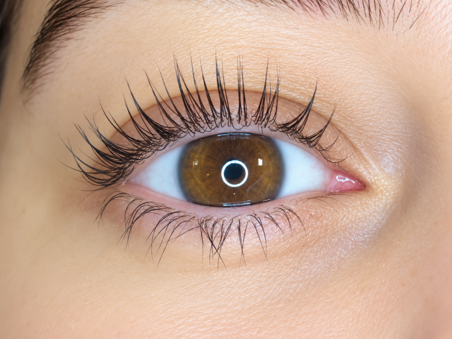 Lash lift close-up